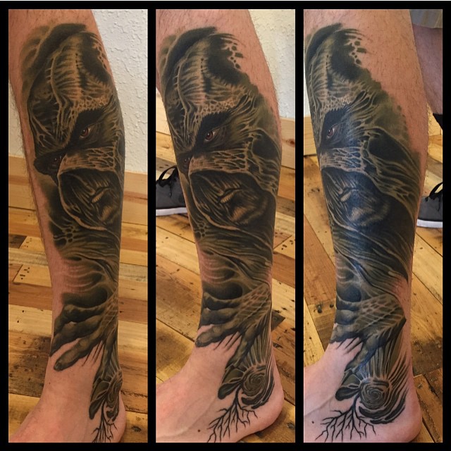 jonnie evil tattoo color swamp thing monster