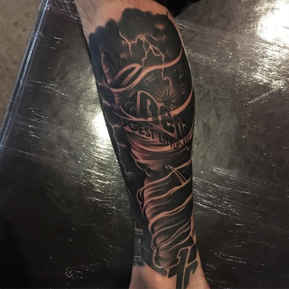 jonnie evil tattoo black gray tornado reno